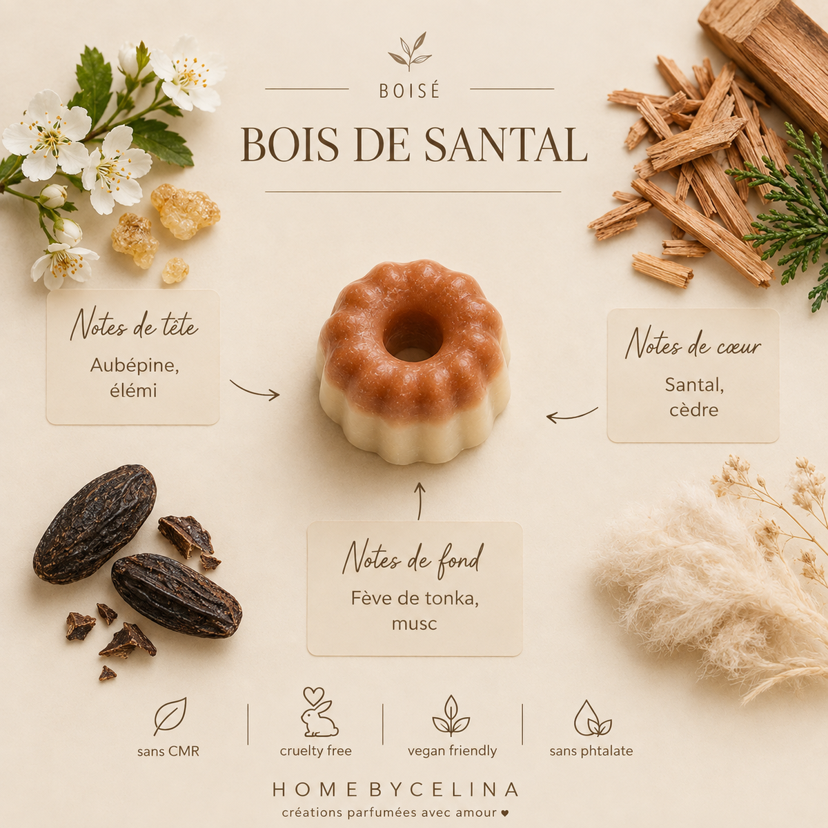 Fondant parfumé "Bois de santal"